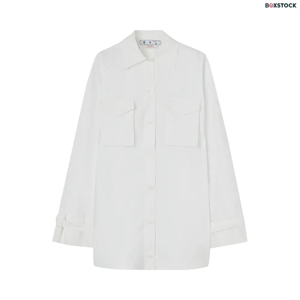 Off-White Poplin Cargo Shirt Dress 'Black' Spring/Summer 2022