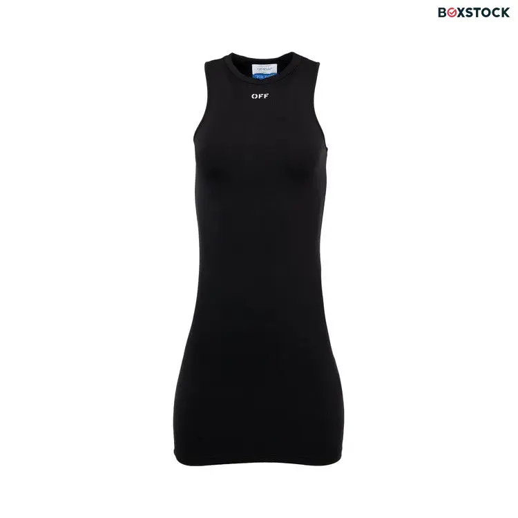 Off-White Sleek Rowing Dress 'Black/White' Resort 2024