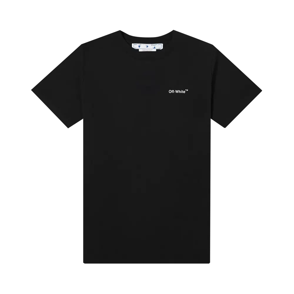 Off-White Wave Diag Slim Tee 'Black/White'