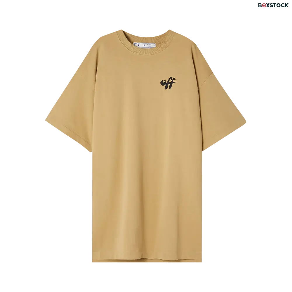 off-white Off-White Zebra Arrow Casual Tee 'Camel/Black' Tan Spring/Summer 2022