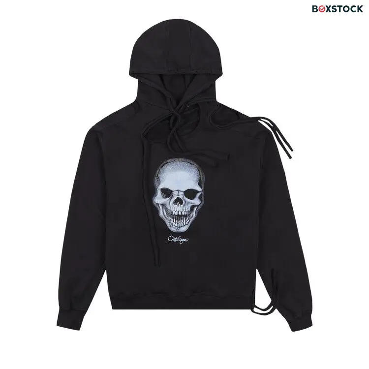 Ottolinger Deconstructed Skull Hoodie 'Black' Spring/Summer 2024