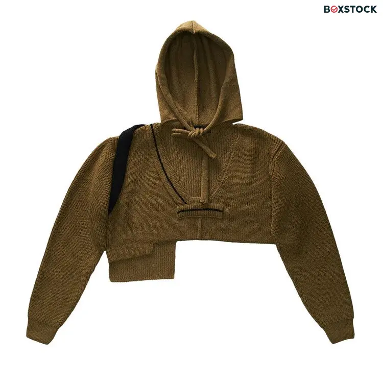 Ottolinger Knit Open Neck Hoodie 'Green'