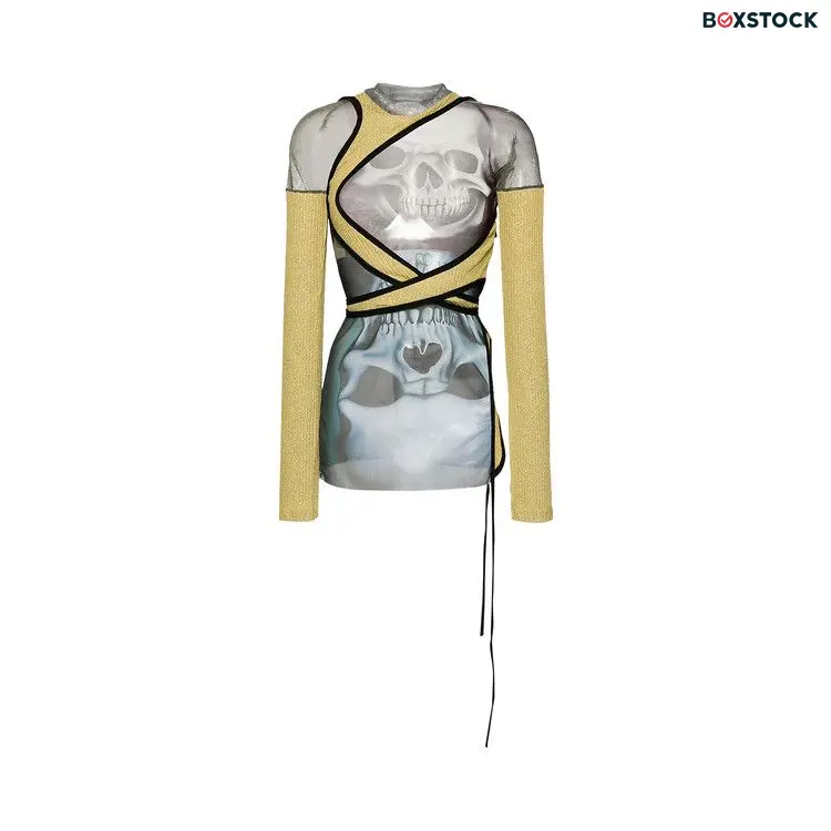 Ottolinger Mesh Skull Wrap Long-Sleeve 'Yellow' Spring/Summer 2024