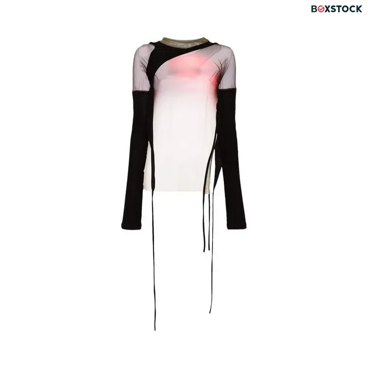 Ottolinger Mesh Wrap Long-Sleeve T-Shirt 'Black' Spring/Summer 2024