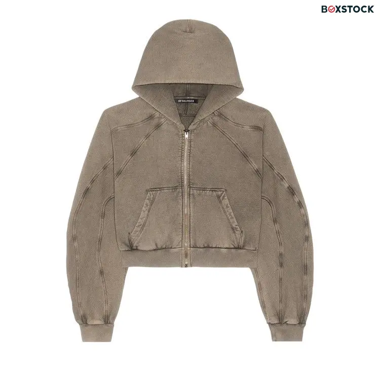 Ottolinger Multiline Zip Hoodie 'Light Brown' Spring/Summer 2024