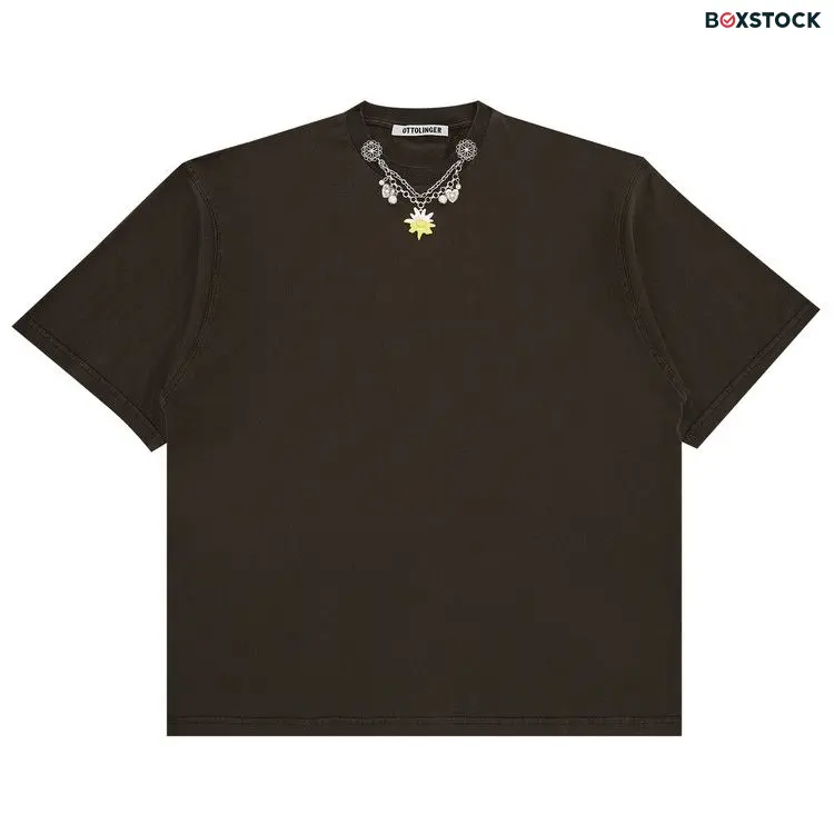 Ottolinger Oversized Charm T-Shirt 'Dark Brown Wash' Pre-Fall 2024