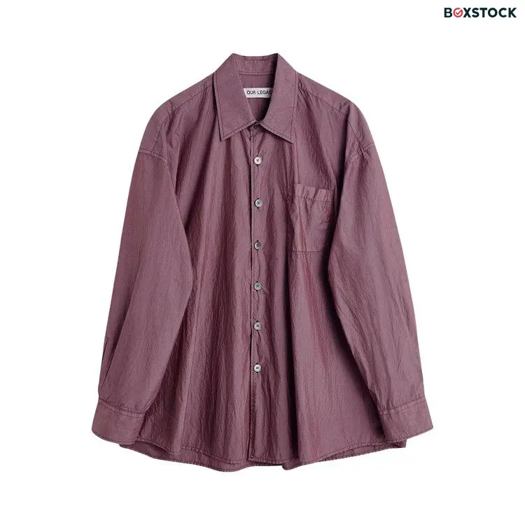 Our Legacy Borrowed Poplin Shirt 'Raspberry' Red Spring/Summer 2024