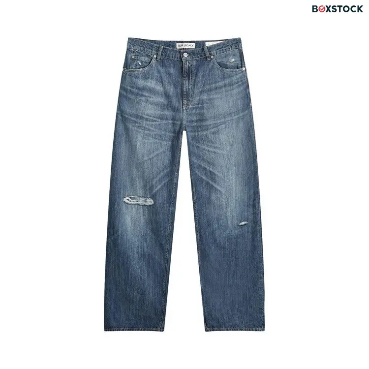 Our Legacy Vast Cut Denim 'Vintage Rubber Repair' Blue Fall/Winter 2024