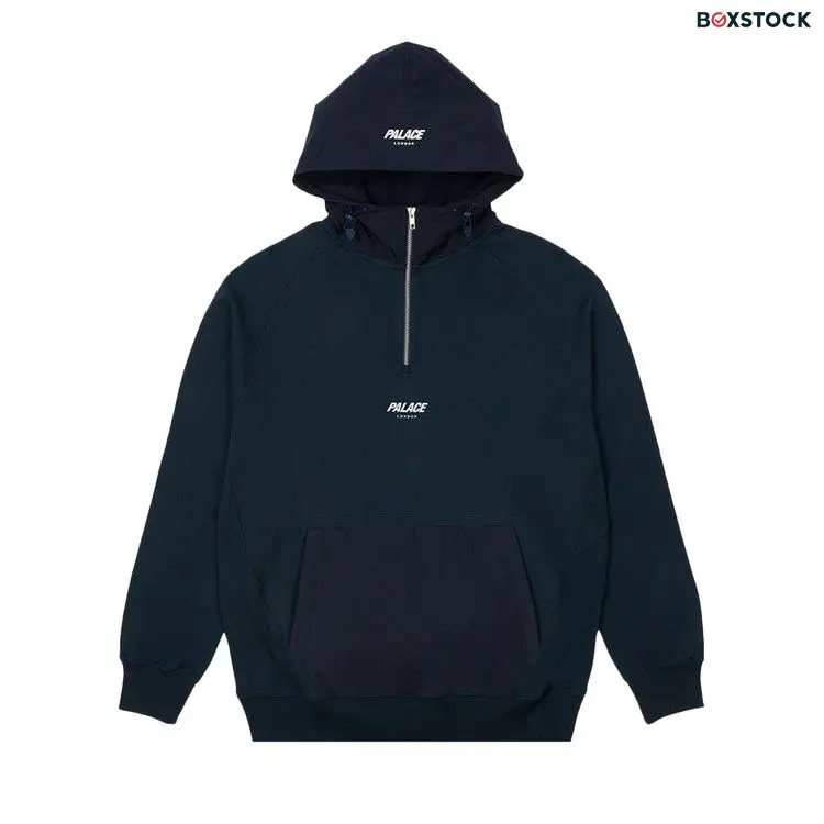 Palace 1/4 Zip Cotton Panel 'Navy' Blue Fall/Winter 2022