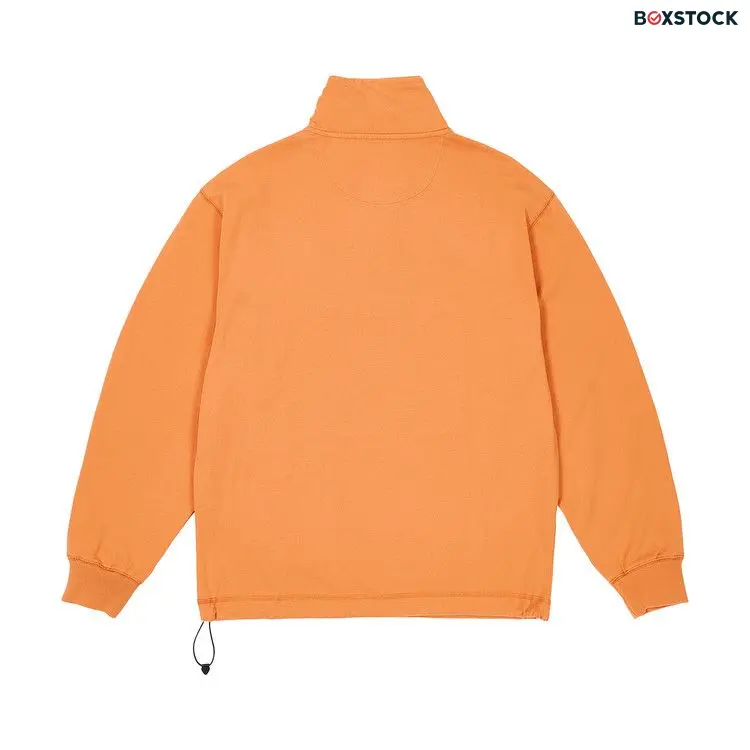 Palace 1/4 Zip Washed Funnel 'Tiger Orange' Fall/Winter 2023
