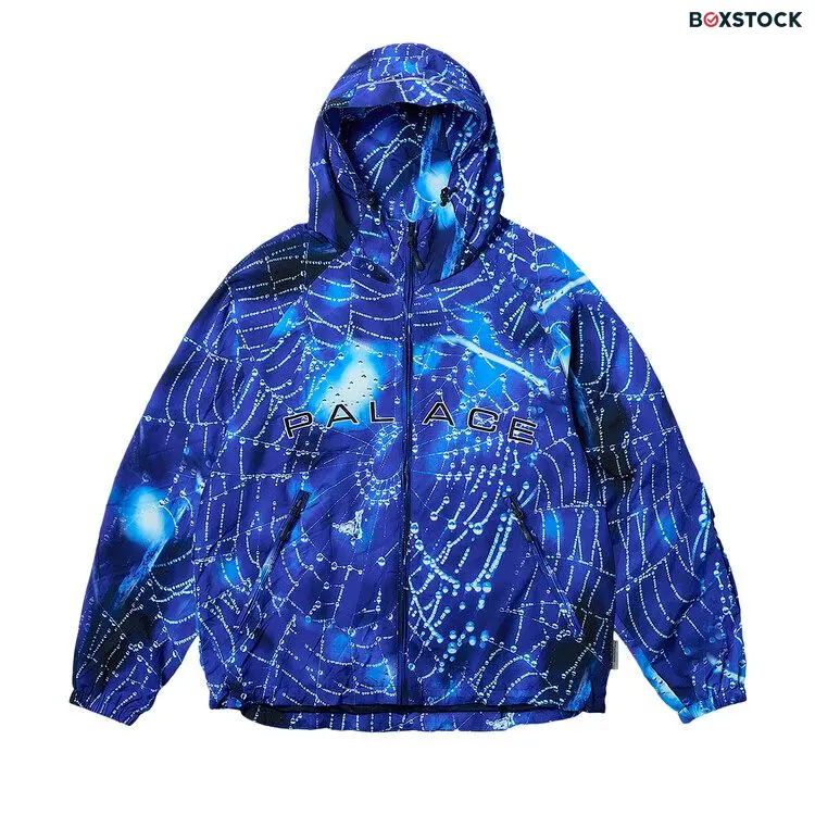 Palace Arc Shell Hooded Jacket 'Spider Web Blue' Spring/Summer 2024