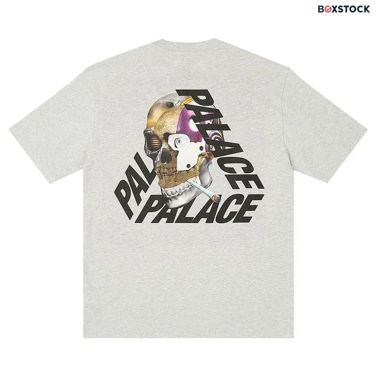 Palace Baked P-3 T-Shirt 'Grey Marl' Spring/Summer 2024