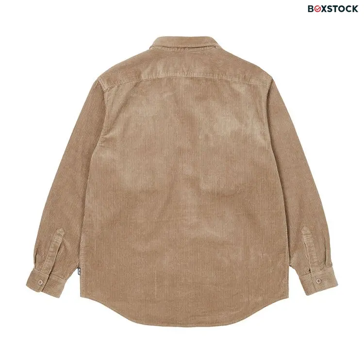 Palace Cargo Cord Shirt 'Stone' Brown Fall/Winter 2022