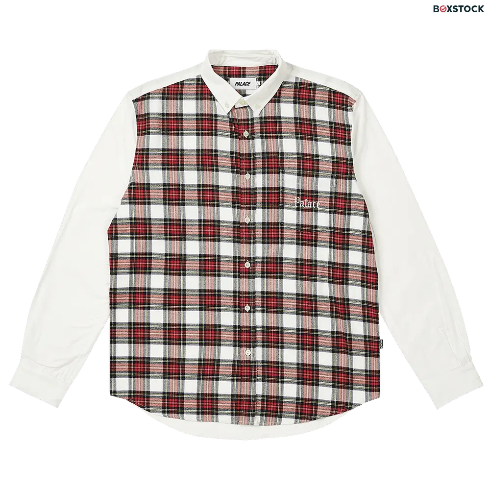 palace Palace Check Panel Chambray Shirt 'White' Spring/Summer 2023