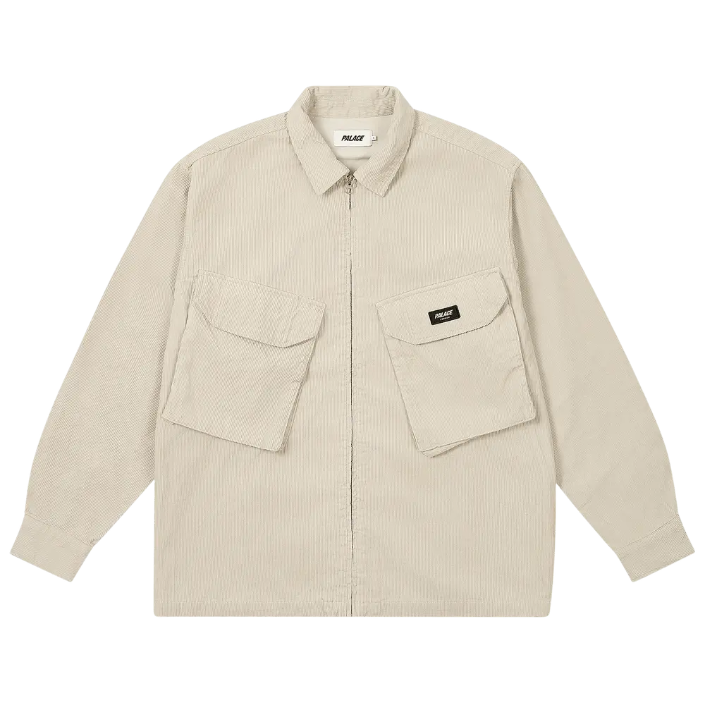 Palace Cord PDU Overshirt 'Concrete Grey' Fall/Winter 2024