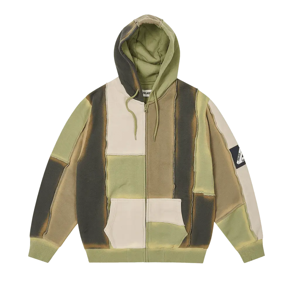 Palace Patch Me Up Zip Hood 'Multi Khaki' Tan Fall/Winter 2024