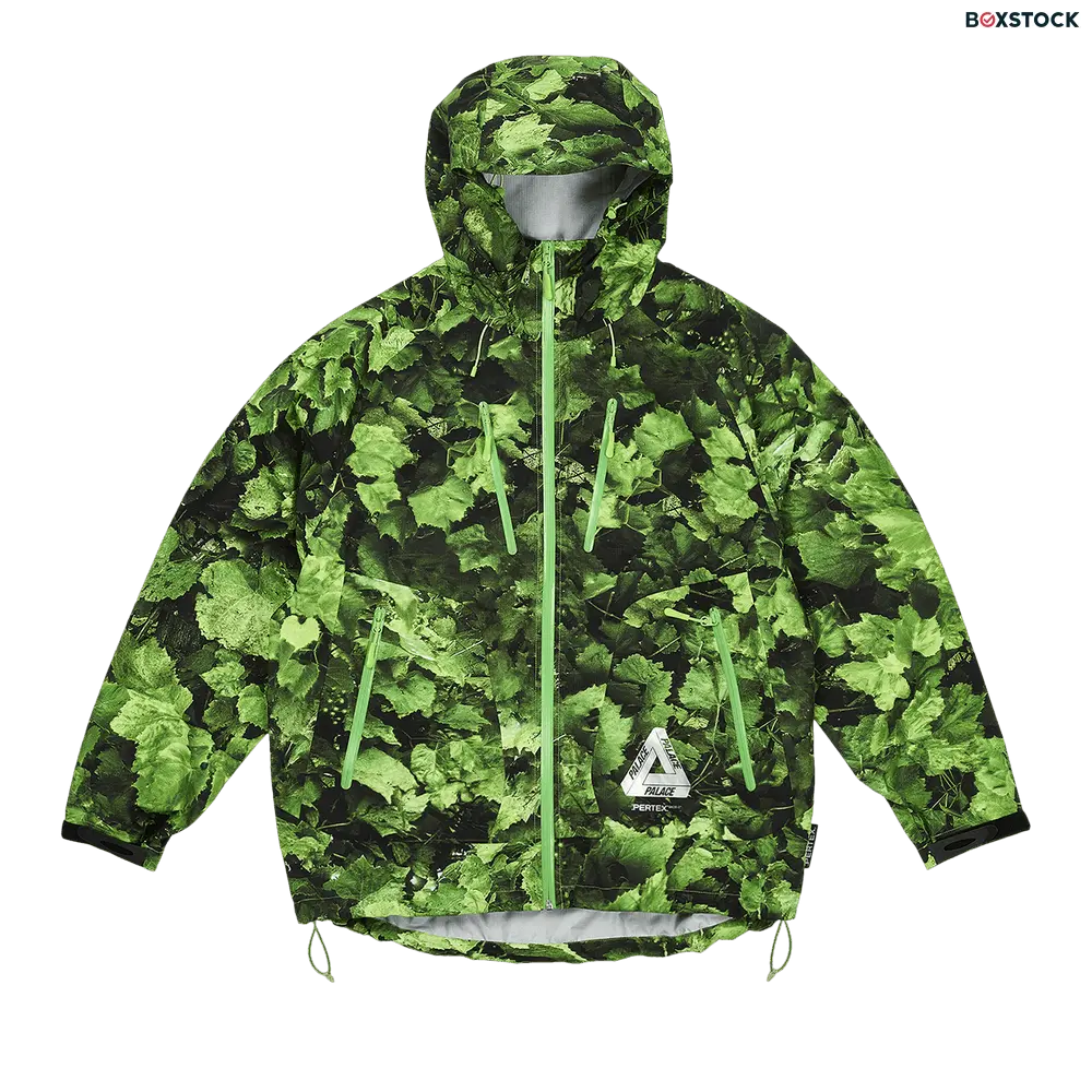 palace Palace Pertex 3L Armor Jacket 'Leaf Print' Green Spring/Summer 2024