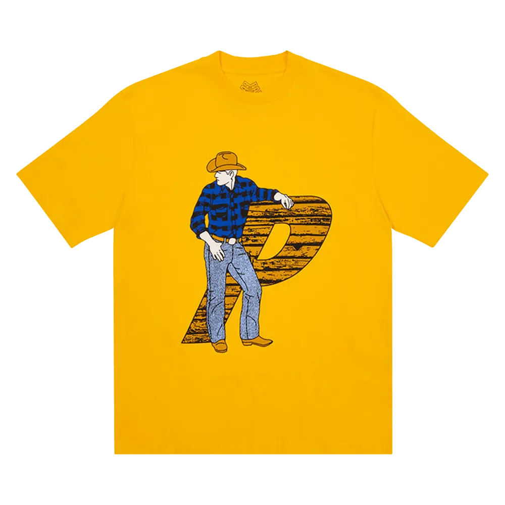 Palace Saddle Up T-Shirt 'Yellow' Fall/Winter 2022