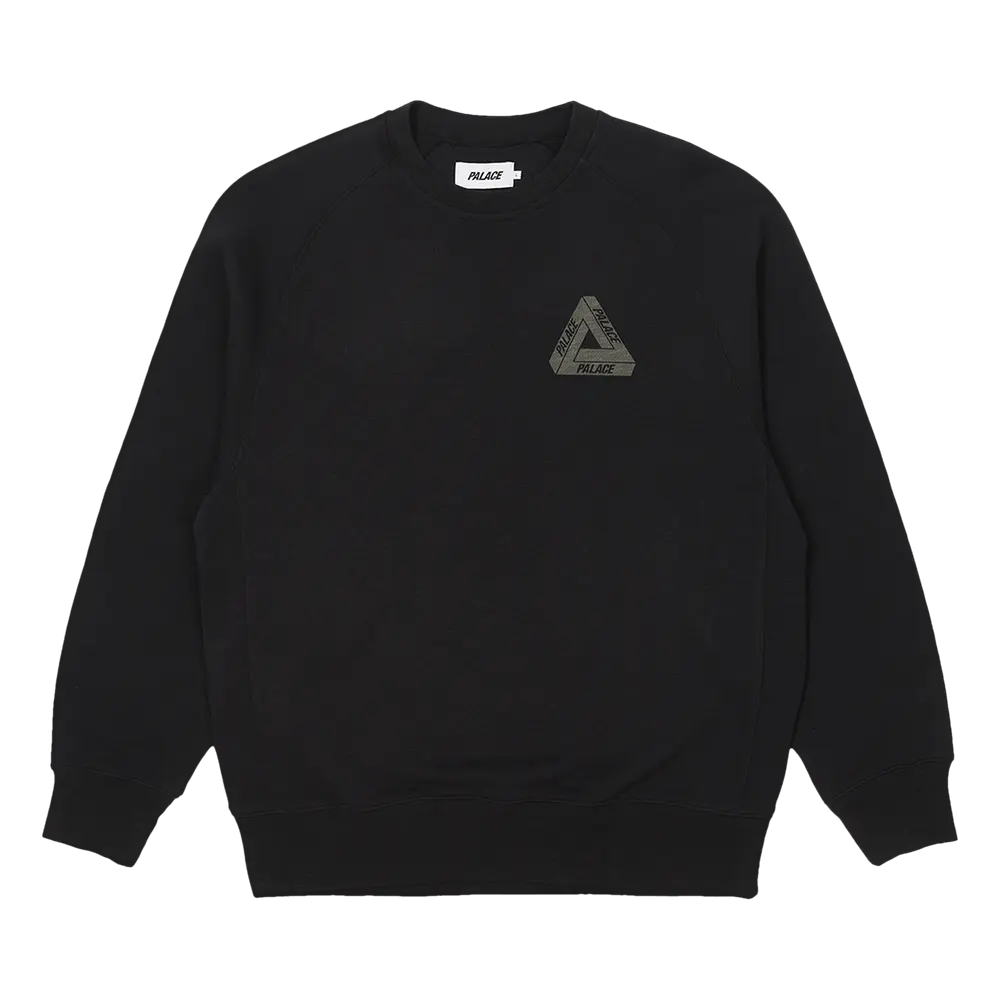 Palace Tri-Ferg Slub Crew 'Black' Fall/Winter 2022