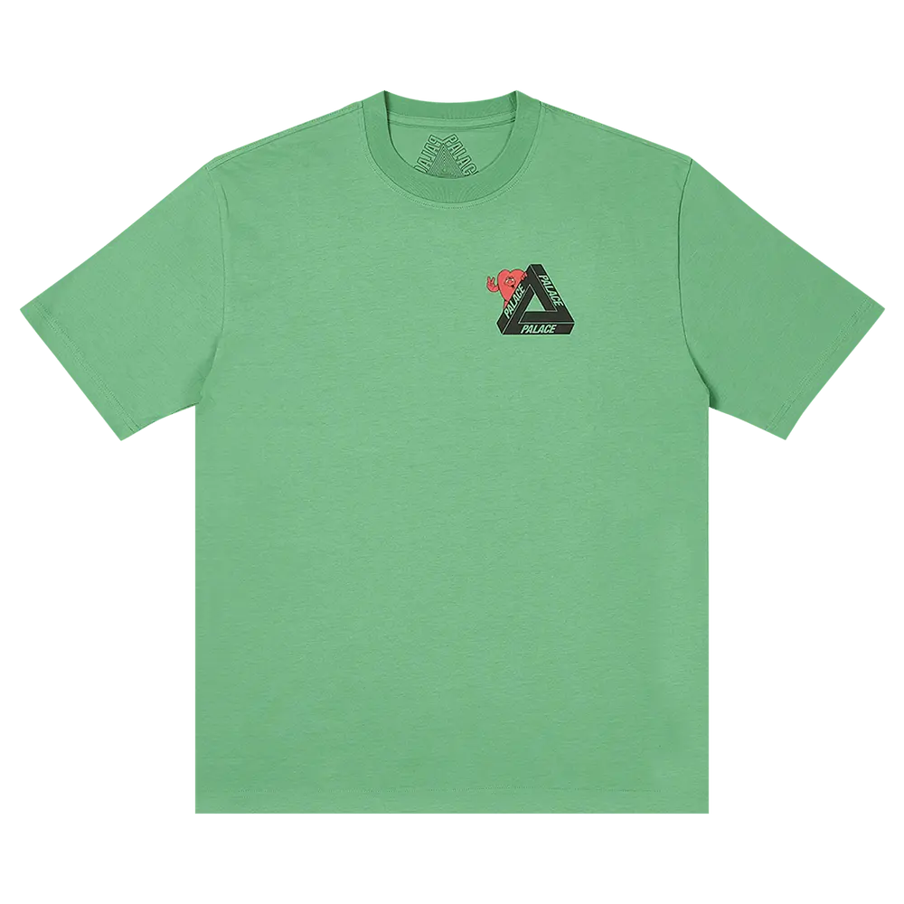 Palace Tri-Hearts T-Shirt 'Sweet Pea Green' Spring/Summer 2024