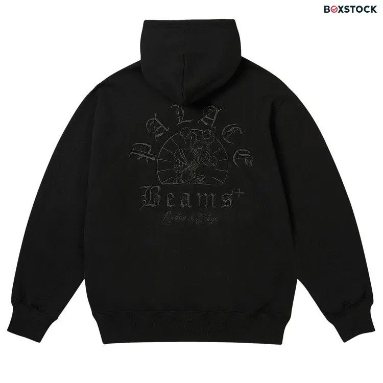 Palace x Beams Plus Graphic Hood 'Jet Black' Fall/Winter 2024