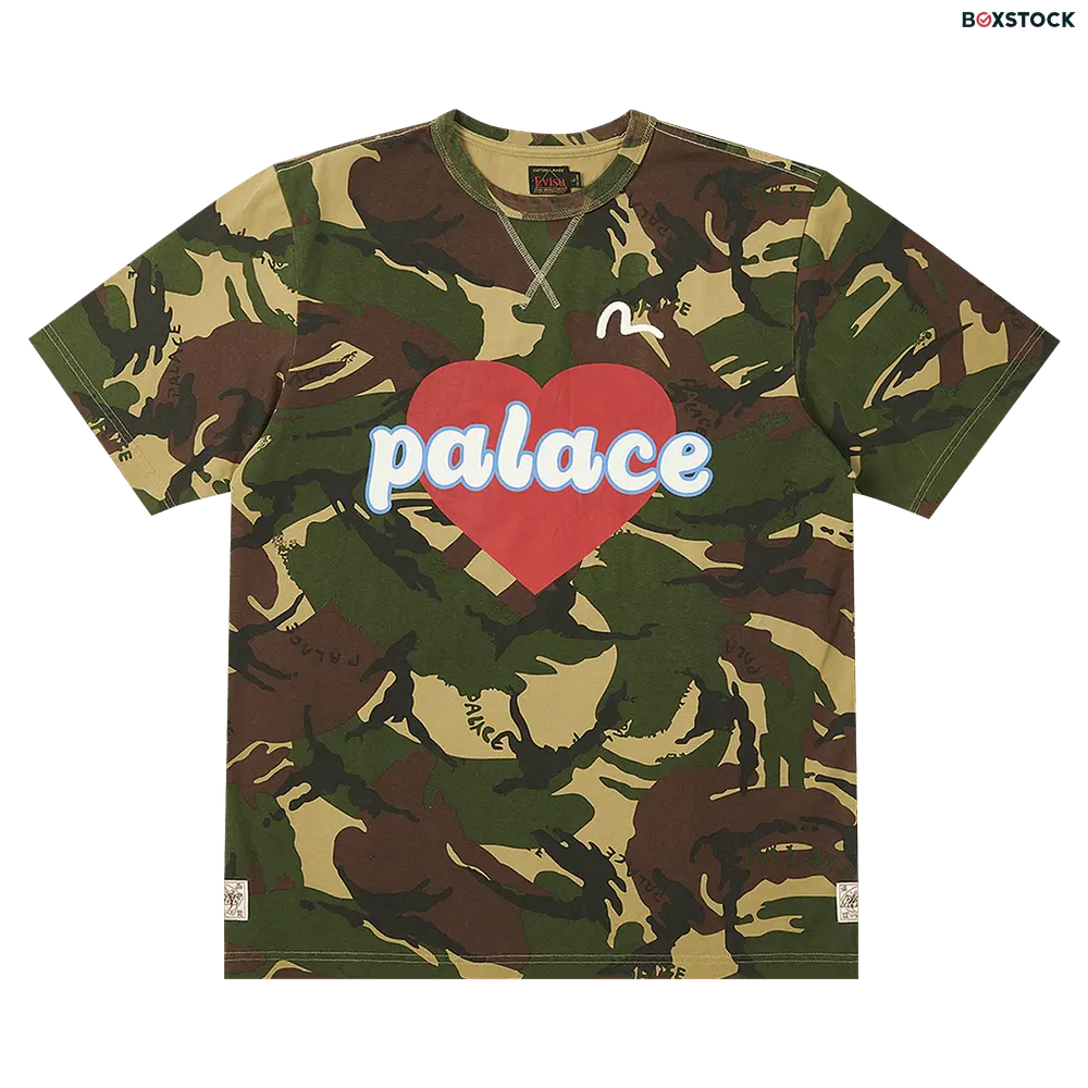 palace Palace x Evisu Heart T-Shirt 'Camo' Multi-Color Spring/Summer 2023