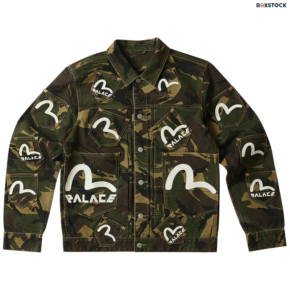palace Palace x Evisu Type One Denim Jacket 'Camo' Multi-Color Spring/Summer 2023