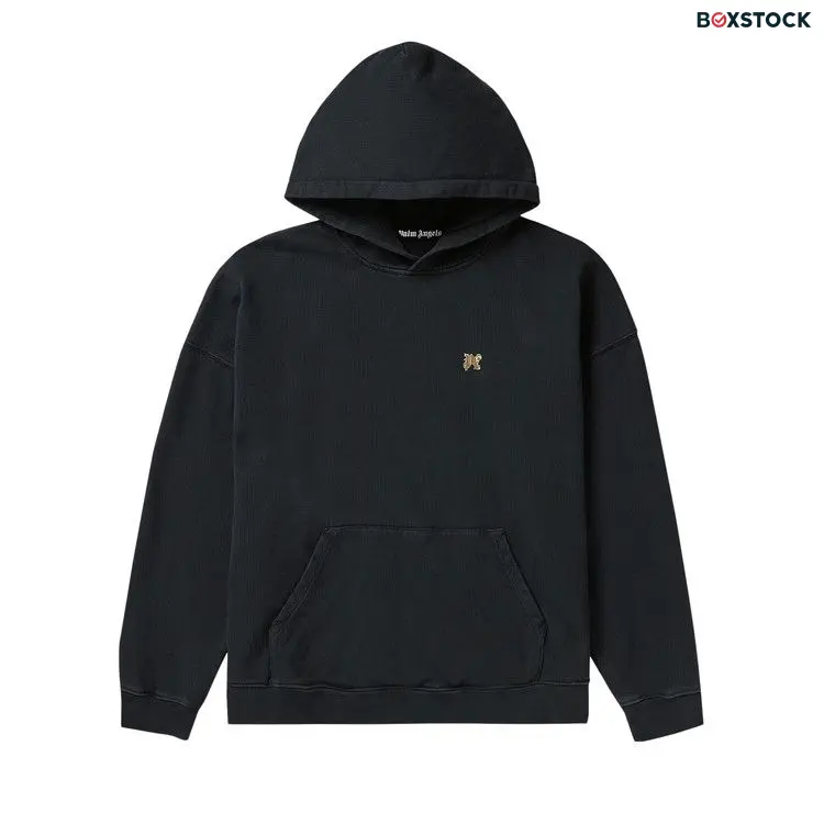 Palm Angels Back Burning Hoodie 'Black/Gold' Spring/Summer 2024