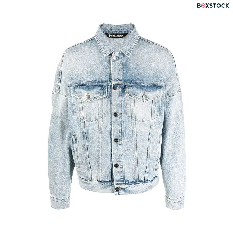 Palm Angels Back Logo Denim Jacket 'Light/Blue' Spring/Summer 2023