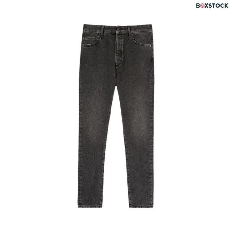 Palm Angels Back Logo 5 Pocket Denim 'Black/White' Spring/Summer 2022