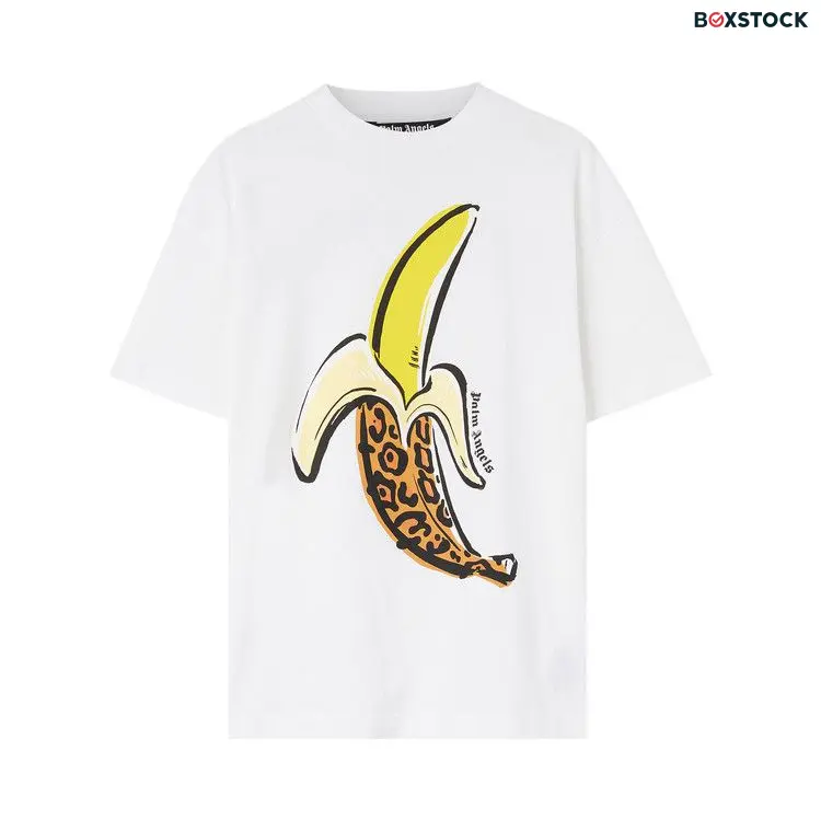 Palm Angels Banana Printed Classic T-Shirt 'White/Yellow' Fall/Winter 2022