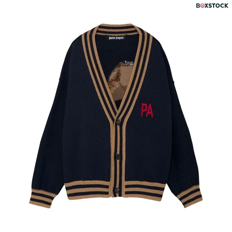 Palm Angels Bear Cardigan 'Black/Brown' Fall/Winter 2021