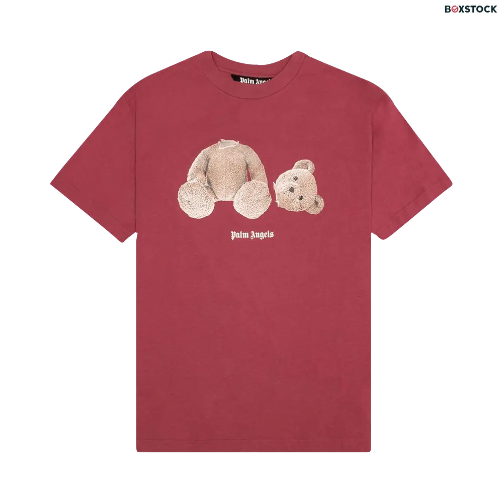 Palm Angels Bear Classic Tee 'Burgundy/Brown' Red Fall/Winter 2021