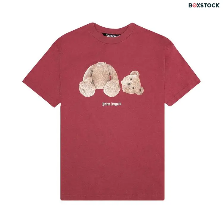 Palm Angels Bear Classic Tee 'Burgundy/Brown' Red Fall/Winter 2021