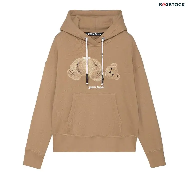 Palm Angels Bear Hoodie 'Beige/Brown' Tan Fall/Winter 2021