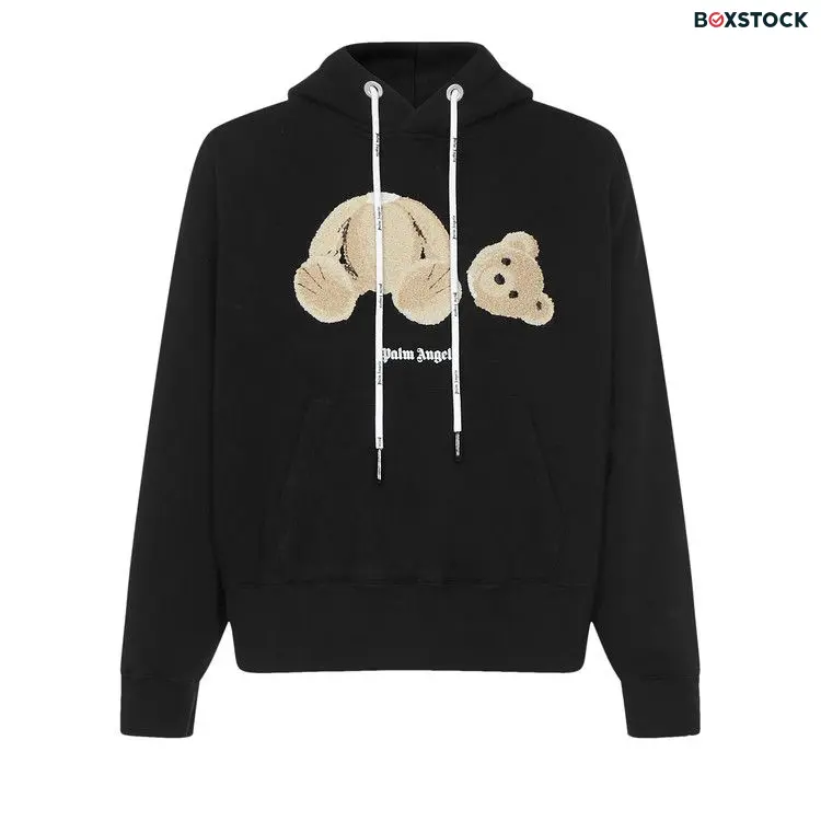 Palm Angels Bear Hoodie 'Black/Brown' Spring/Summer 2022 PMBB058C99FLE0011060