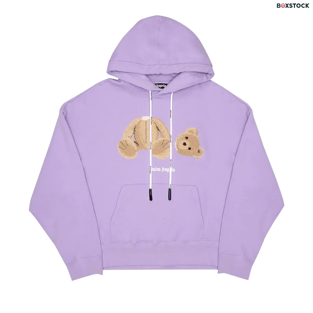 Palm Angels Bear Hoodie 'Lilac/Brown' Purple Fall/Winter 2021