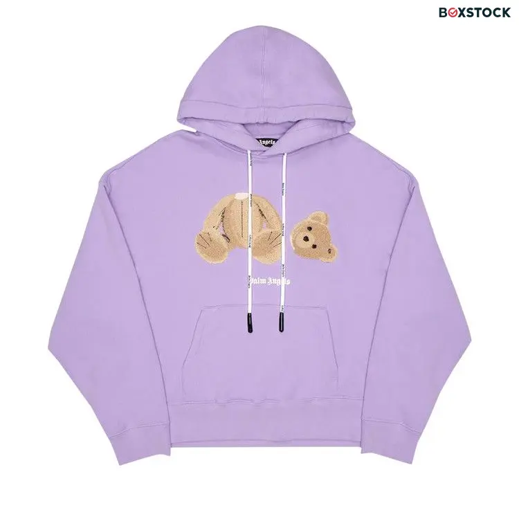 Palm Angels Bear Hoodie 'Lilac/Brown' Purple Fall/Winter 2021