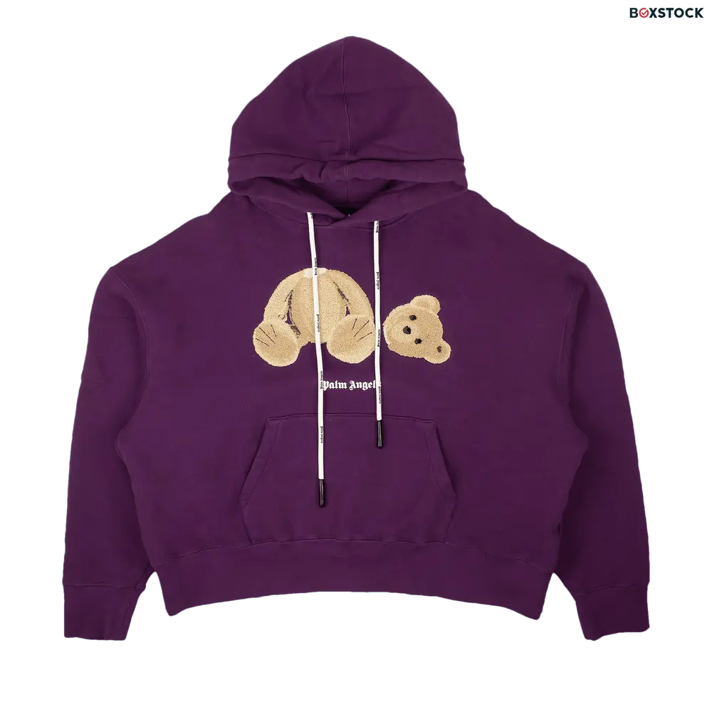 Palm Angels Bear Hoodie 'Purple/Brown' Fall/Winter 2021