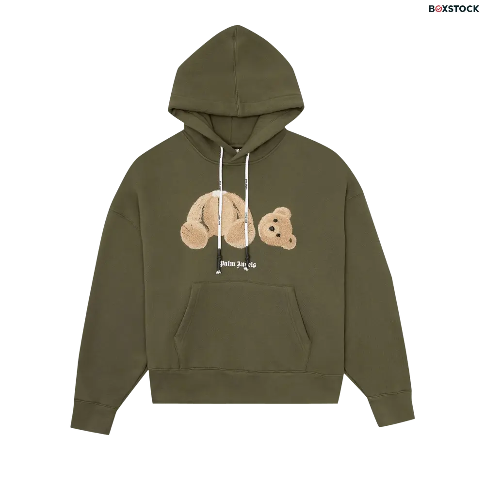 Palm Angels Bear Hoodie 'Military Brown' Green Spring/Summer 2021