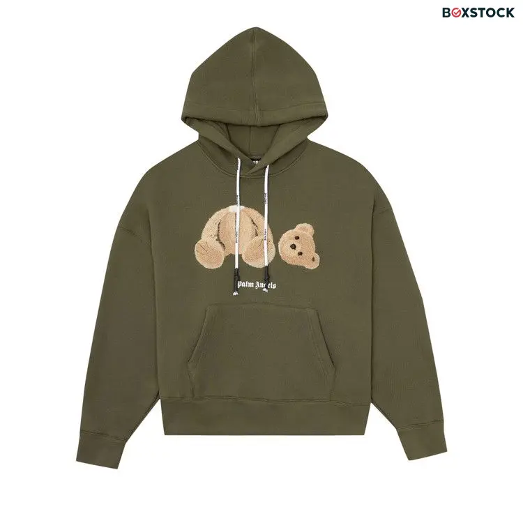 Palm Angels Bear Hoodie 'Military Brown' Green Spring/Summer 2021
