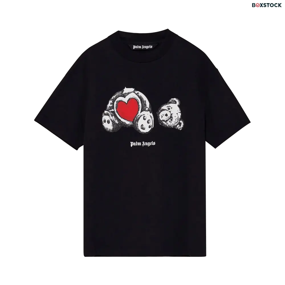 Palm Angels Bear In Love Classic Tee 'Black/White' Spring/Summer 2021
