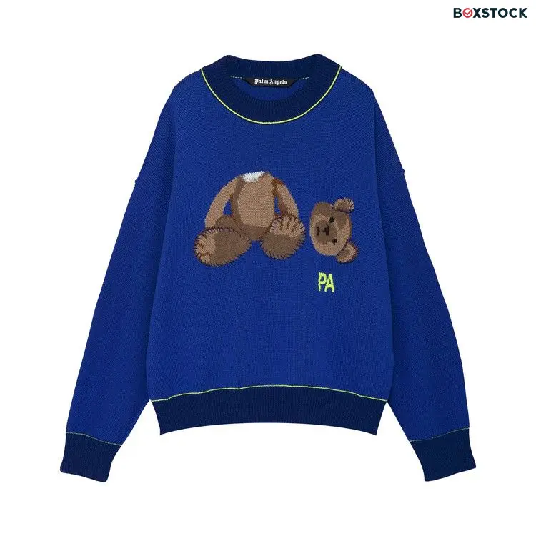 Palm Angels Bear Sweater 'Blue/Brown' Fall/Winter 2021