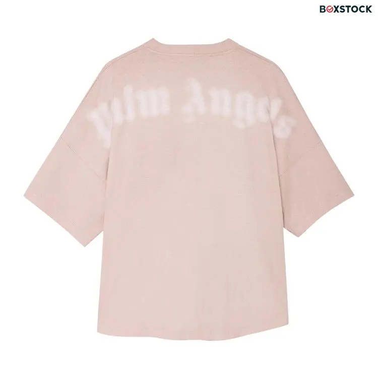 Palm Angels Blurred Logo Over Tee 'Mauve/White' Purple Fall/Winter 2021