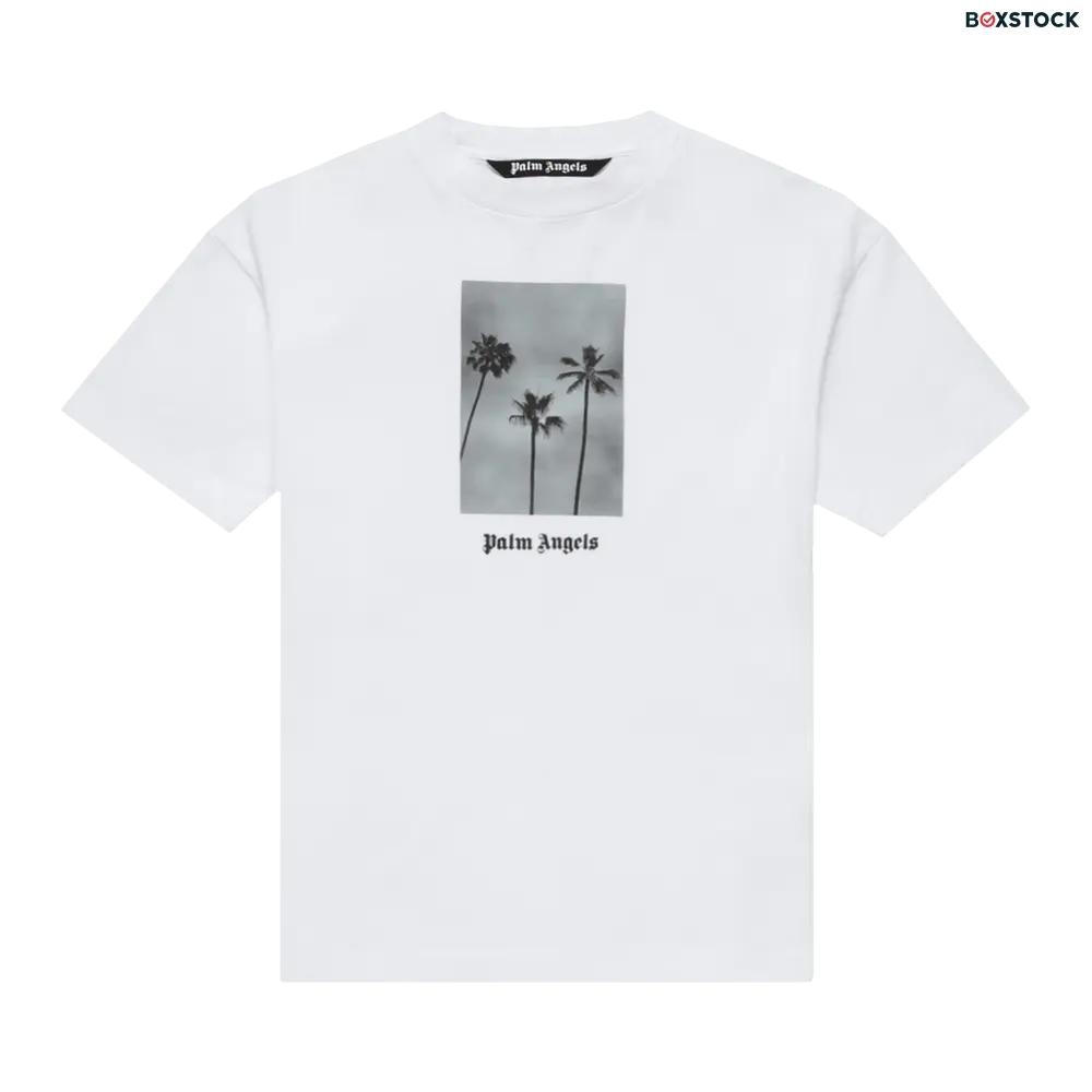 Palm Angels Boulevard Classic Tee 'White/Black' Spring/Summer 2021