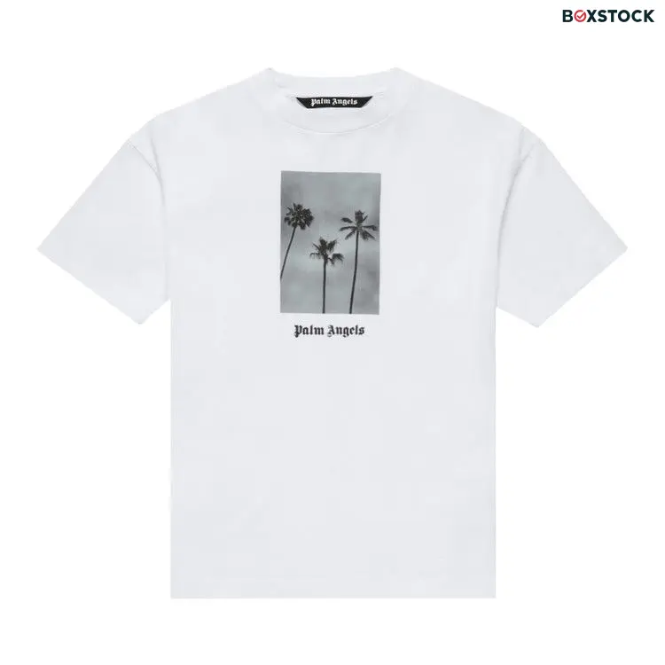 Palm Angels Boulevard Classic Tee 'White/Black' Spring/Summer 2021