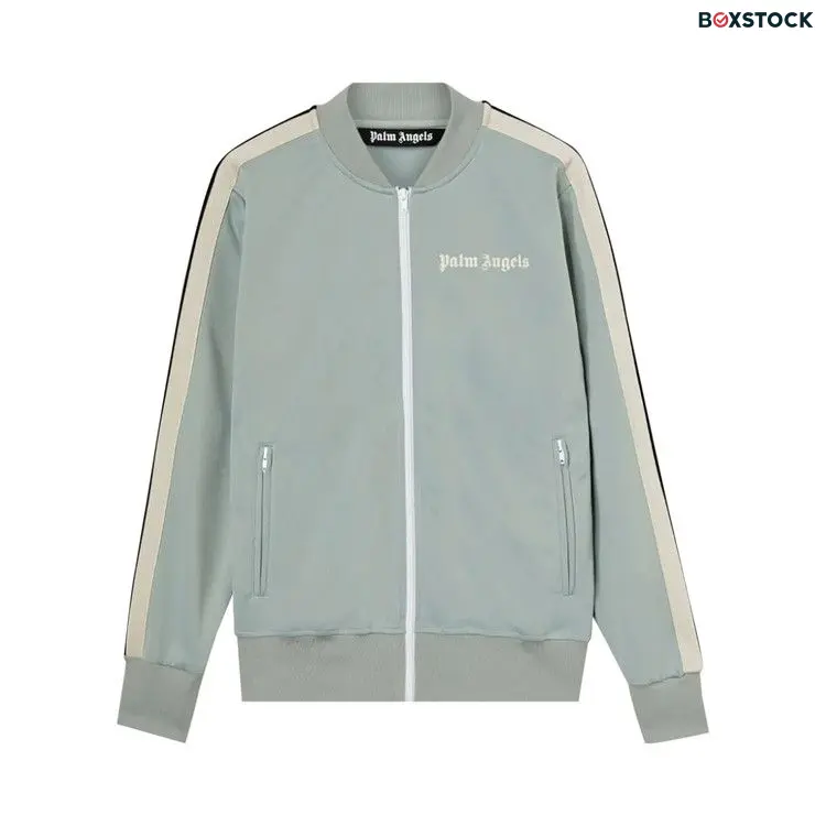 Palm Angels Bomber Track Jacket 'Grey/Off White' Spring/Summer 2022