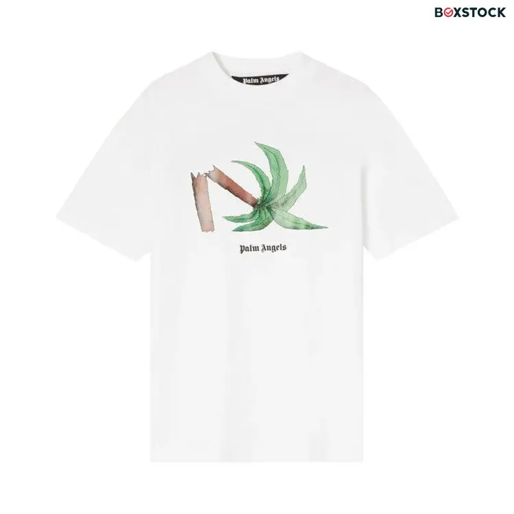 Palm Angels Broken Palm Classic Tee 'White/Green' Spring/Summer 2022
