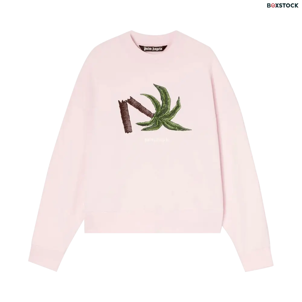 Palm Angels Broken Palm Crew 'Pink/Green' Spring/Summer 2022