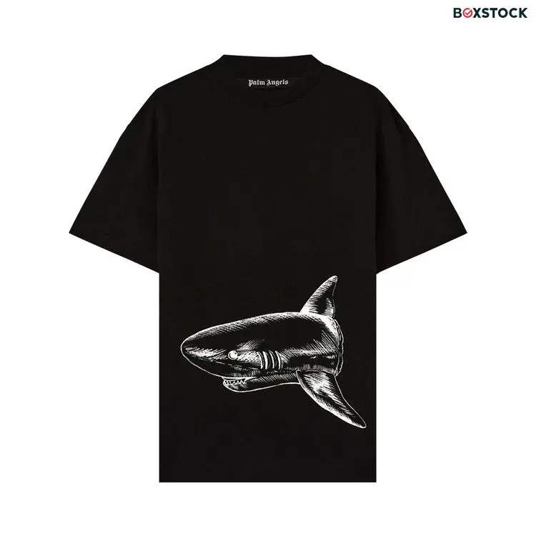 Palm Angels Broken Shark Classic Tee 'Black' Spring/Summer 2023